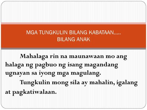ano ang ilalake na anak at simbolo ng mga tungkulin